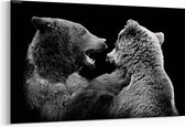 Schilderij - Bear on dark background — 100x70 cm