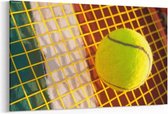 Schilderij - Tennisbal en racket — 90x60 cm
