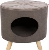 Kattenhuis - Schuilplaats - Afmetingen: 50 × 47 × 38 cm Kleur: taupe