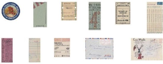 Sticker- en Papierset - Kraft Ticket & Letter - ca 40 stuks o.a voor bulletjournal en kaarten maken