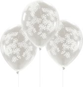 Ginger Ray Rustic Christmas - Ballon gevuld met sneeuw confetti - Set-5