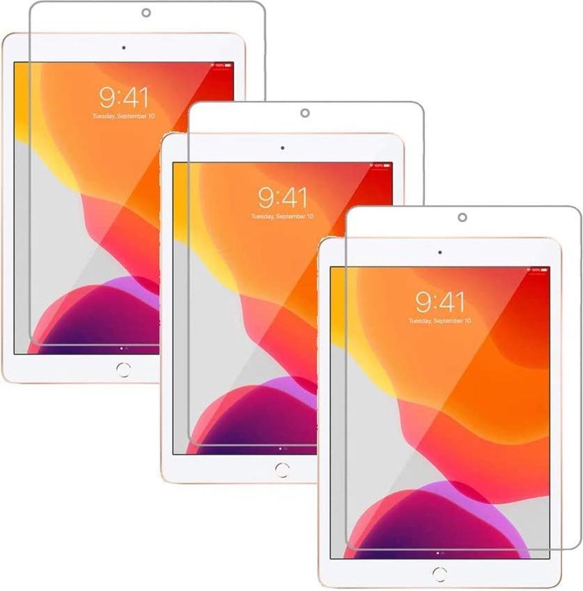 Screenprotector Glas - Tempered Glass Screen Protector Geschikt voor: Apple iPad Air 1 9.7 inch - 3x