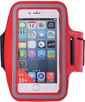 Sport Armband XL rood Sportband Hardlopen Universeel Geschikt voor: Smartphone / Telefoon / Apple iPhone / Samsung / Huawei
