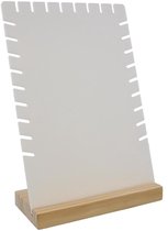 Sieradenhouder - Display voor Kettingen - Hout en Kunststof - 28x18x8 cm