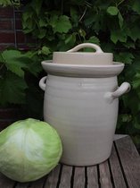 Zuurkoolpot - Fermentatiepot - Zuurkoolvat 6 liter (grijs/klassiek) met 2 verzwaringsstenen