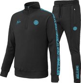 Malelions Sport Quarterzip Tracksuit - Black/Blue - L