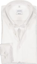 Seidensticker regular fit overhemd - button-down - wit - Strijkvrij - Boordmaat: 45