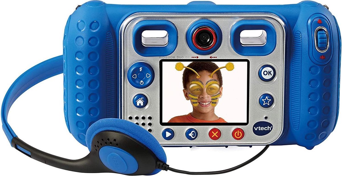 VTech KidiZoom Duo DX Camera - 10-in-1 Interactieve Speelgoedcamera - Kindercamera - Van 4 tot 10 Jaar - Blauw — afbeelding 2