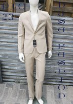 Zie beschrijving- Heren kostuum - Businessman suit | tweedelig herenpak | jas + broek | slimfit  | beige | maat46-48 M
