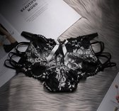 Sexy stijlvolle Lingerie - Kanten Ondergoed - Small -  G-String Hoge Taille - Wit