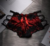 Sexy stijlvolle Lingerie - Kanten Ondergoed - G-String Hoge Taille - Rood