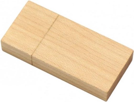 Clé USB en bois rectangulaire 64 Go - 1 an de garantie - Une puce de classe de degré