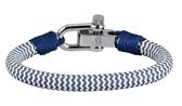 Touw armband Surfer Galeara Mao Wit - Navy Heren Dames 21.5cm