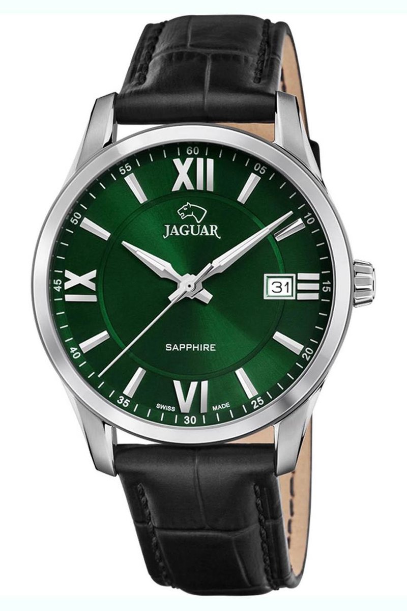 Jaguar Acamar Horloge - Jaguar heren horloge - Groen - diameter 40 mm - roestvrij staal