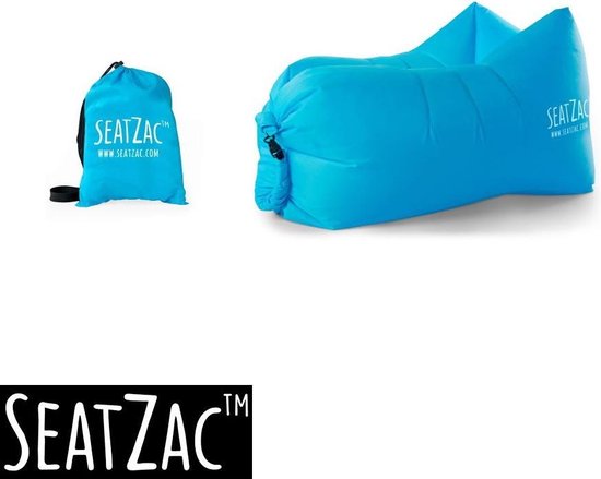 Zitzak- Seatzac - Lichtblauw - Skyblue - 110 x 80 x 70 cm - Vulbaar met lucht - Camping - Strand - Tuin