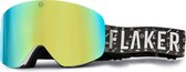 FLAKER Magnetische Skibril - Bright – Wit Frame – Golden Revo Spiegellens + Beschermcase