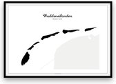 Waddeneilanden poster - Zwart-wit
