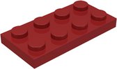 LEGO 3020 Plate 2x4 Donker Rood (100 stuks)