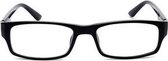 Leesbril +1.0 Dpt  Zwart Unisex dames/heren - bril op sterkte
