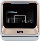 MEDION Mini afwasmachine MD 37004 | Werkt ook zonder wateraansluiting | 6 Reinigingsprogramma's | Voorselectie van starttijd