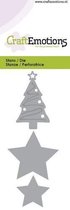 CraftEmotions Mal - kerstboom. ster  Card 5x10cm