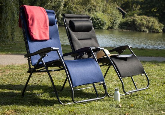 Abbey Stoel Chaise Longue - 3D Mesh Relax XXL - Marineblauw van Abbey — afbeelding 5