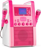 KA8P-V2 PK Karaoke-installatie CD-Speler AUX 2 x Microfoon pink