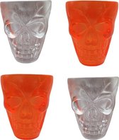 4 Halloween Skull Shotglaasjes | Halloween Shots | Skull Shotjes | 4 x 25 ml | Jeneverglas | Jeneverglazen