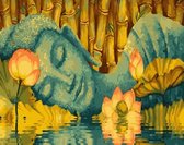 2.0 Products - Spiritueel - Spiritualiteit - Schilderen op nummer volwassenen - Paint by number - 40 x 50 CM - Buddha - Boeddha - Water