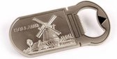 Opener Magneet Dorpstafereel Holland Zilver - Souvenir