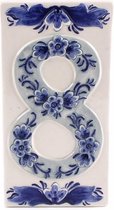Huisnummer  8  Delfts Blauw - Souvenir