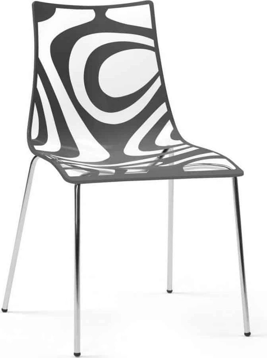 Kantinestoelen Design Luisa Battaglia Doorschijnend antraciet