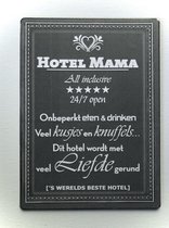 Tekstbord hout Hotel Mama