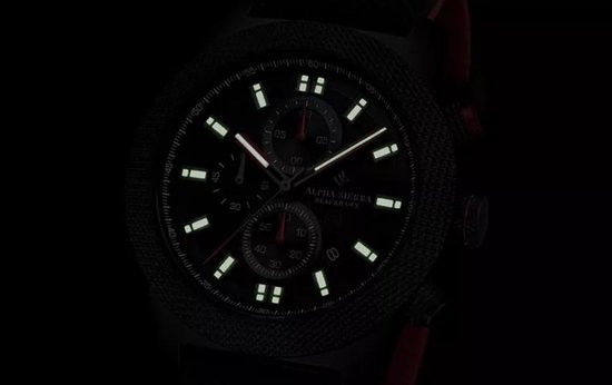 Alpha Sierra Blackhawk UH62RL Montre pour homme Siliconen Zwart Rouge . bol