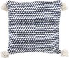 Kussen Tassel Blauw 45x45xh10cm Katoen