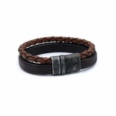 Josh Armband Double  Brown - 09110VB - 20,5 cm