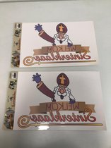 Dubbelzijdige sinterklaas raamstickers - twee stuks