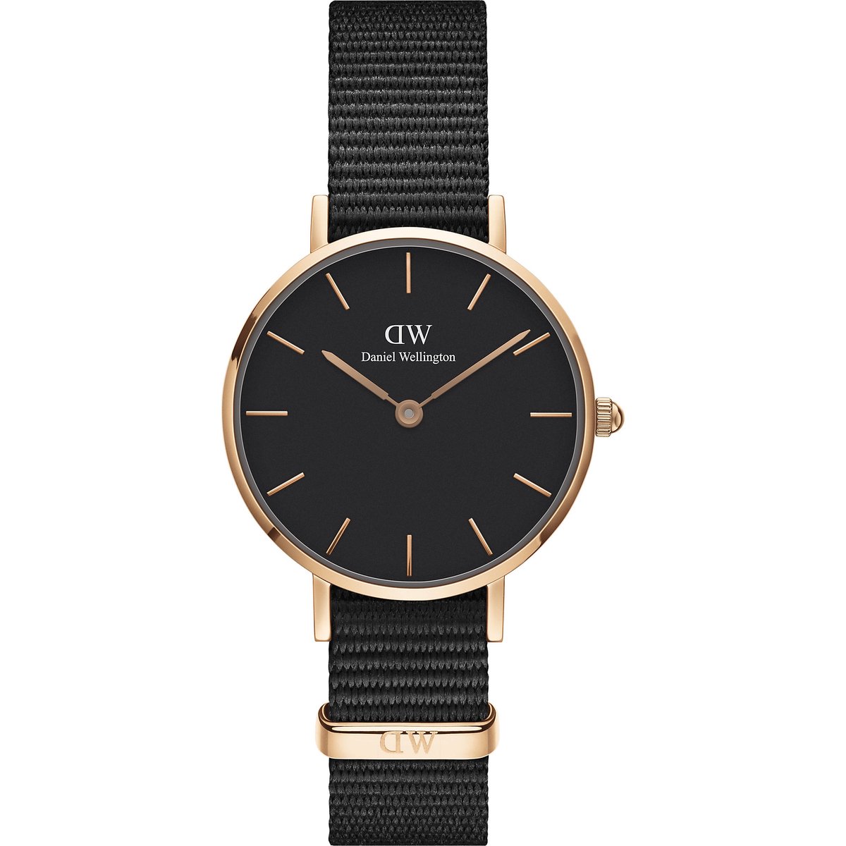 Daniel Wellington Petite Cornwall DW00100247 - Horloge - NATO - Zwart - 28mm