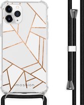 iMoshion Design hoesje met koord voor de iPhone 11 Pro - Grafisch Koper - Wit / Goud