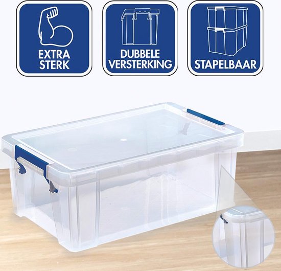 Patois Reinig de vloer Redelijk Bankers Box ProStore plastic opbergbox met deksel 10L | bol.com
