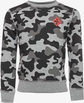 Oiboi jongens sweater met camouflage print - Grijs - Maat 98/104