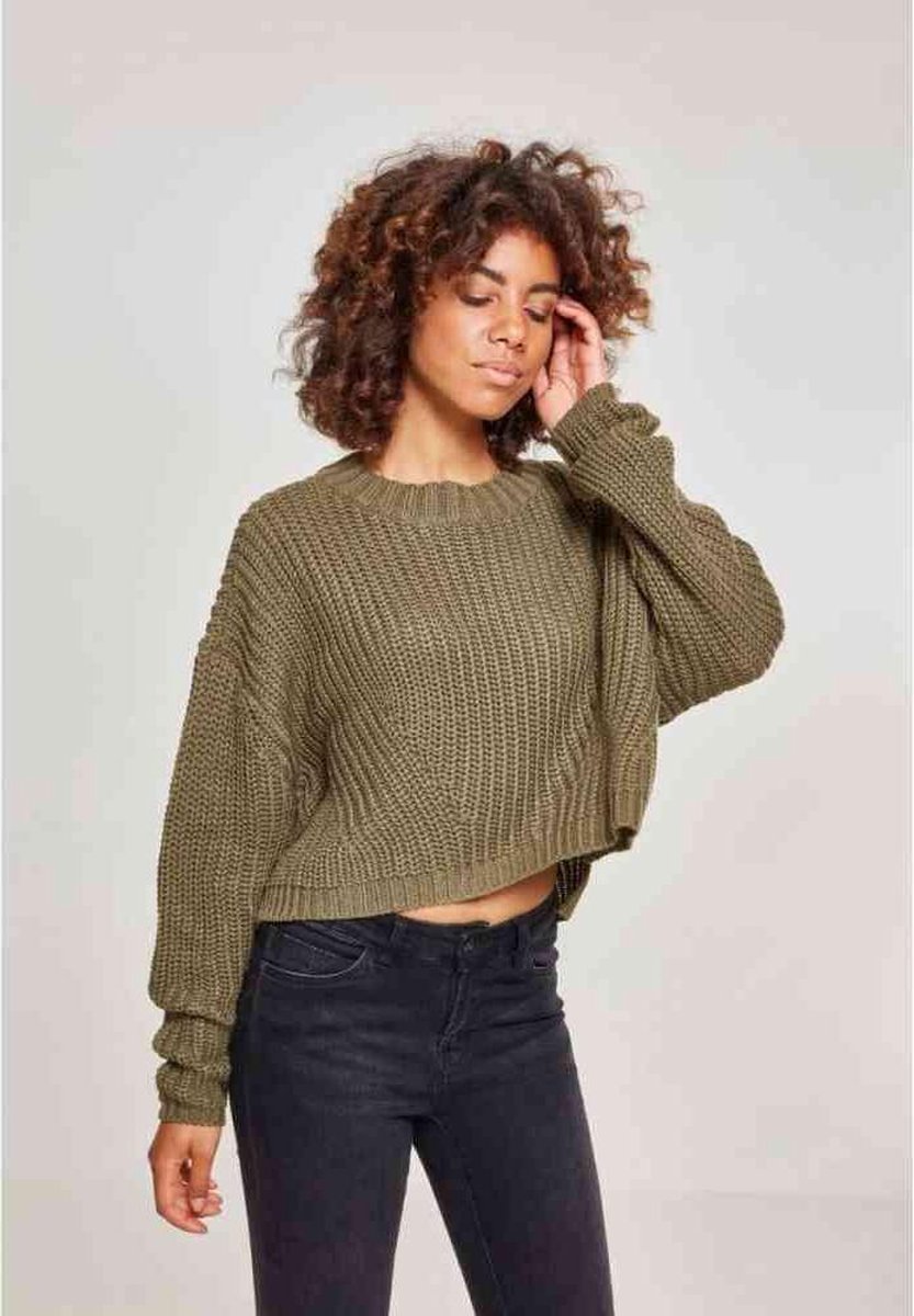 Urban Classics Wide Oversize Sweater/trui XS Groen