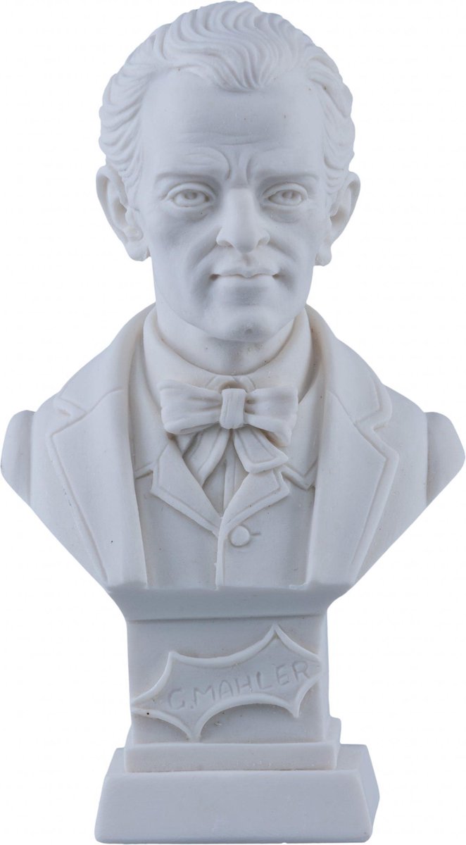 Music Gifts - Albast borstbeeld Mahler - 11 cm