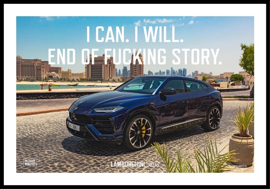 Motivatie poster Lamborghini Urus| Motivation poster | Millionaire