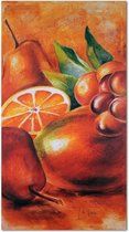 Schilderij Vers fruit, 4 maten, oranje/groen