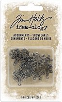 Tim Holtz Idea-ology  Adornments Snowflakes (9pcs) (TH94007)