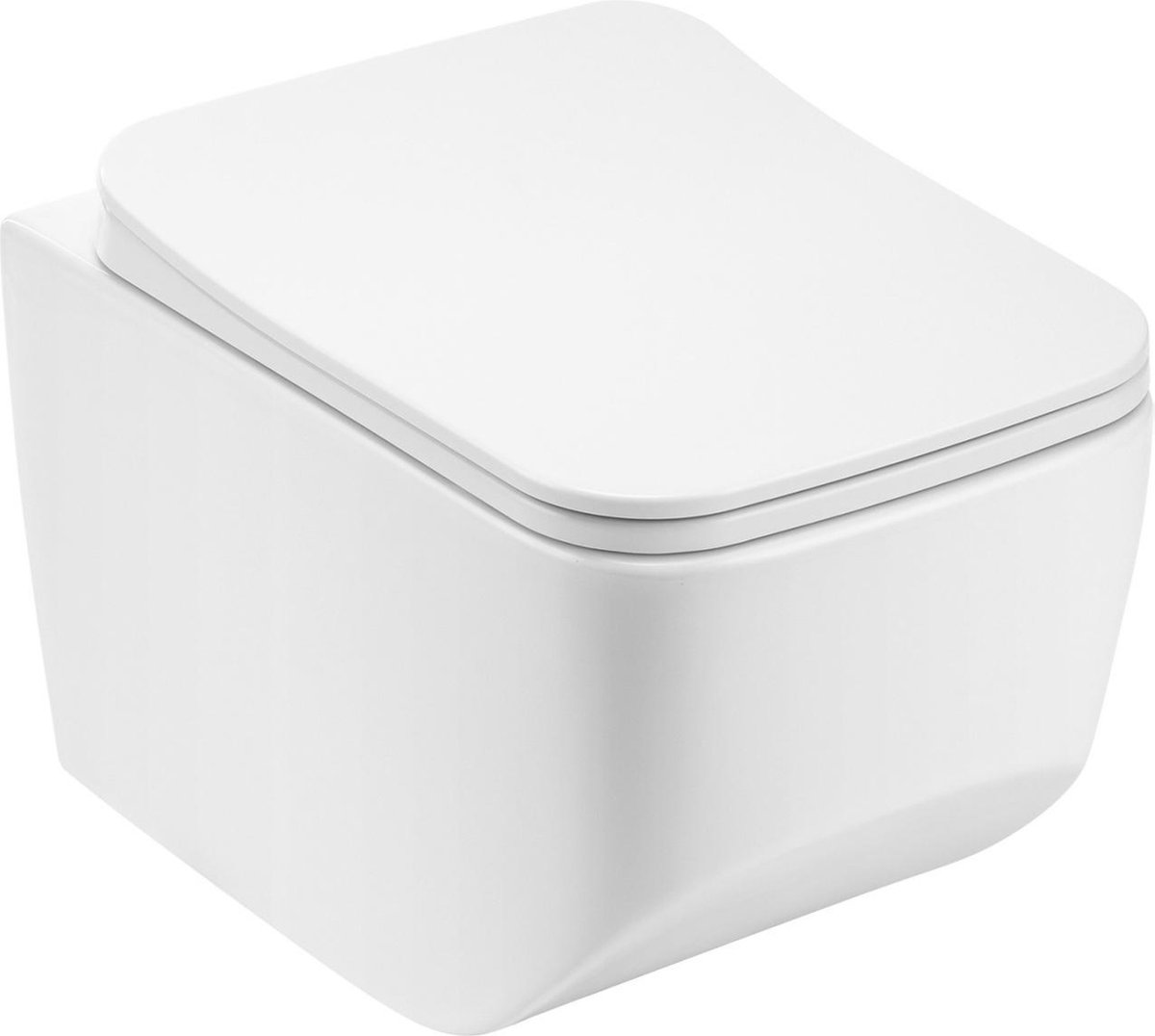Mawialux hangend rimless toilet - softclose zitting - Vierkant - Glans wit - Vermont