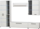 MILO TV set - TV meubel - Kast - Witte glans - 205 x 280 x 36 cm