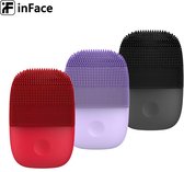 InFace Facial 2 Reinigingsborstel Sonic Cleanser-Wash IPX7 Waterproof Silicone Facial Cleaning Brush upgrade-versie-Zwart