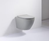 Star & Art | Toilettes suspendue | Gris clair mat | Softclose | Nano revêtement et fonction sans monture